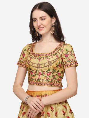 SOFT SILK DIGITAL PRINT SEMI STITCHED LEHENGA 4