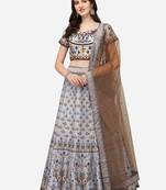 SOFT SILK DIGITAL PRINT SEMI STITCHED LEHENGA