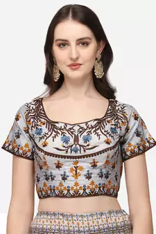 SOFT SILK DIGITAL PRINT SEMI STITCHED LEHENGA
