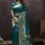 Turquoise Silk Designer  Party Wear Sarees