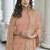 Classically Adorable Peach Colour Girlish Elegant Sharara Suit