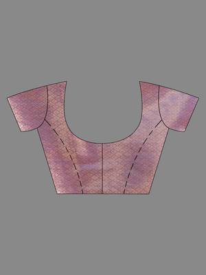 Rani Pink Katan Silk Handwoven Saree With Zari Woven Floral And Damask Motifs 6