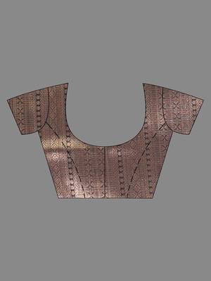 Black Resham Kota Handwoven Saree With Zari Damask Designs 6