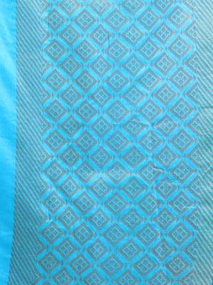 Blue Dupion Silk Handwoven Saree With Zari Woven Paisley And Texture Patterns 5