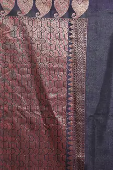 Mint Green Dupion Silk Handwoven Saree With Zari Woven Paisley And Nakshi Patterns