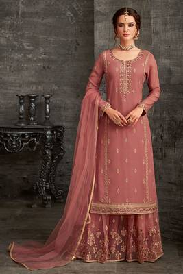 Maahi Styles Dusty Rose Georgette Salwar Suit 1