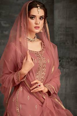 Maahi Styles Dusty Rose Georgette Salwar Suit 2