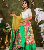 bk Jaya Chitra kalamkari lehenga set