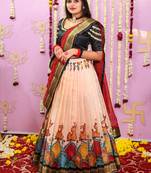 bk Krushna Vallabh kalamkari Half Saree