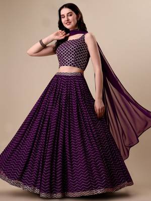 Grey embroidered georgette saree with blouse 1