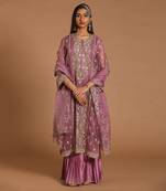 Lavender Chanderi Handloom Kurta Set