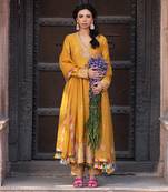 Yellow Chanderi Kurta Set