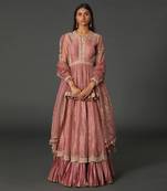 Old Rose Chanderi Handloom Lehanga Set