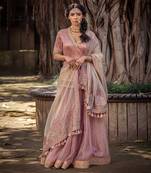 Pink Chanderi Lehenga