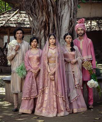 Pink Chanderi Lehenga 2