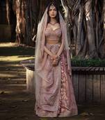 Pink Chanderi Lehenga