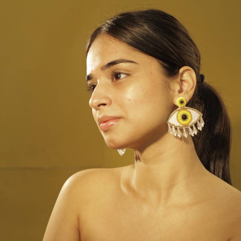 Yellow earrings