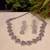 Pink Indian Jewellery American Diamond White Polish Necklace Set for Women