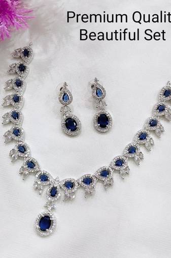 Blue necklace-sets