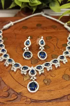 Blue necklace-sets