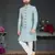 blue Jacquard embroidered Sherwani