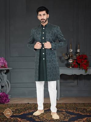 GREN Jacquard embroidered Sherwani 1
