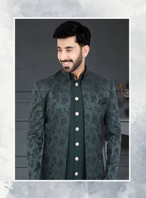GREN Jacquard embroidered Sherwani 2