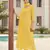 Yellow Embroidered Georgette Salwar Free size full stitched Up To 42" Size