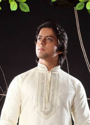 Fawn embroidered art silk kurta-pajama 2