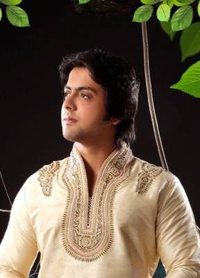 Fawn embroidered art silk kurta-pajama 2