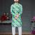 multicolor printed Silk kurta-pajama
