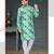 multicolor printed Silk kurta-pajama