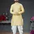 Yellow embroidered cotton_silk dhoti-kurta