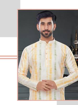 multicolor printed Silk kurta-pajama 2