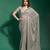 Heavy And Glamorous Grey Colour Party Wear Thread And Diamond Work Saree
