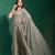 Heavy And Glamorous Grey Colour Party Wear Thread And Diamond Work Saree