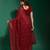 Heavy And Glamorous Maroon Colour Party Wear Thread And Diamond Work Saree