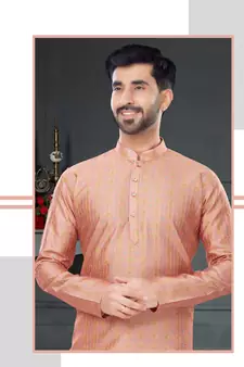 multicolor printed Silk kurta-pajama