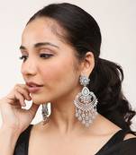 Colourless Silver Rhodium Earings