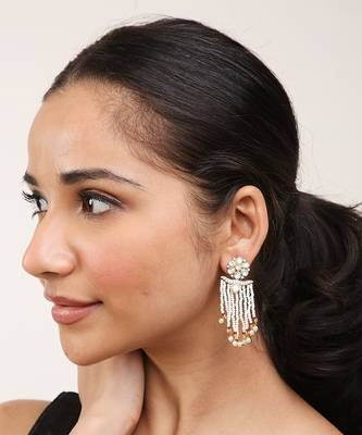 Red Gold Rhodium Earings 1