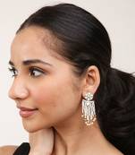 Red Gold Rhodium Earings