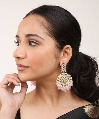 Pink Gold Rhodium Earings 1