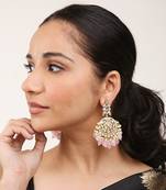 Pink Gold Rhodium Earings