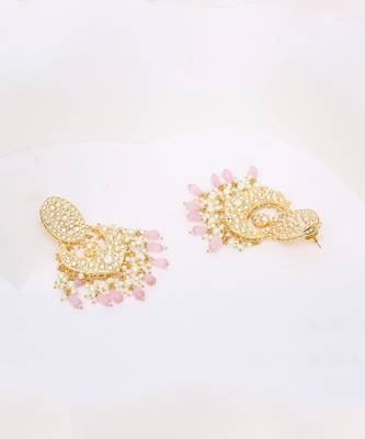 Pink Gold Rhodium Earings 3