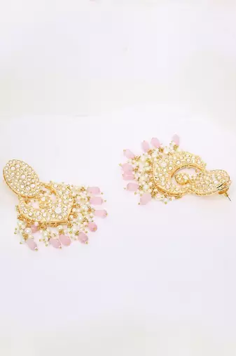 Pink Gold Rhodium Earings