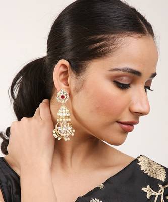Red Gold Rhodium Earings 1