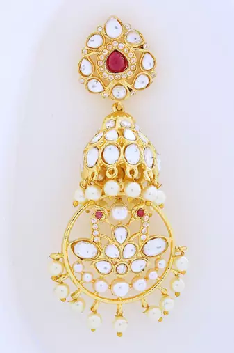 Red Gold Rhodium Earings