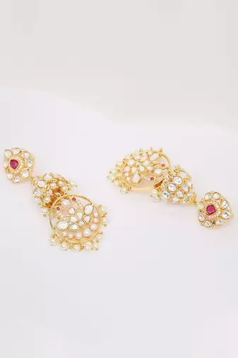 Red Gold Rhodium Earings