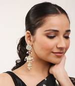 Red Gold Rhodium Earings