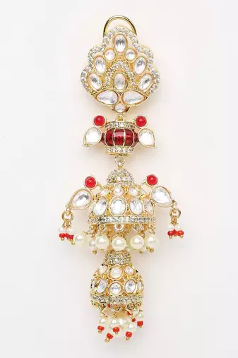 Red Gold Rhodium Earings